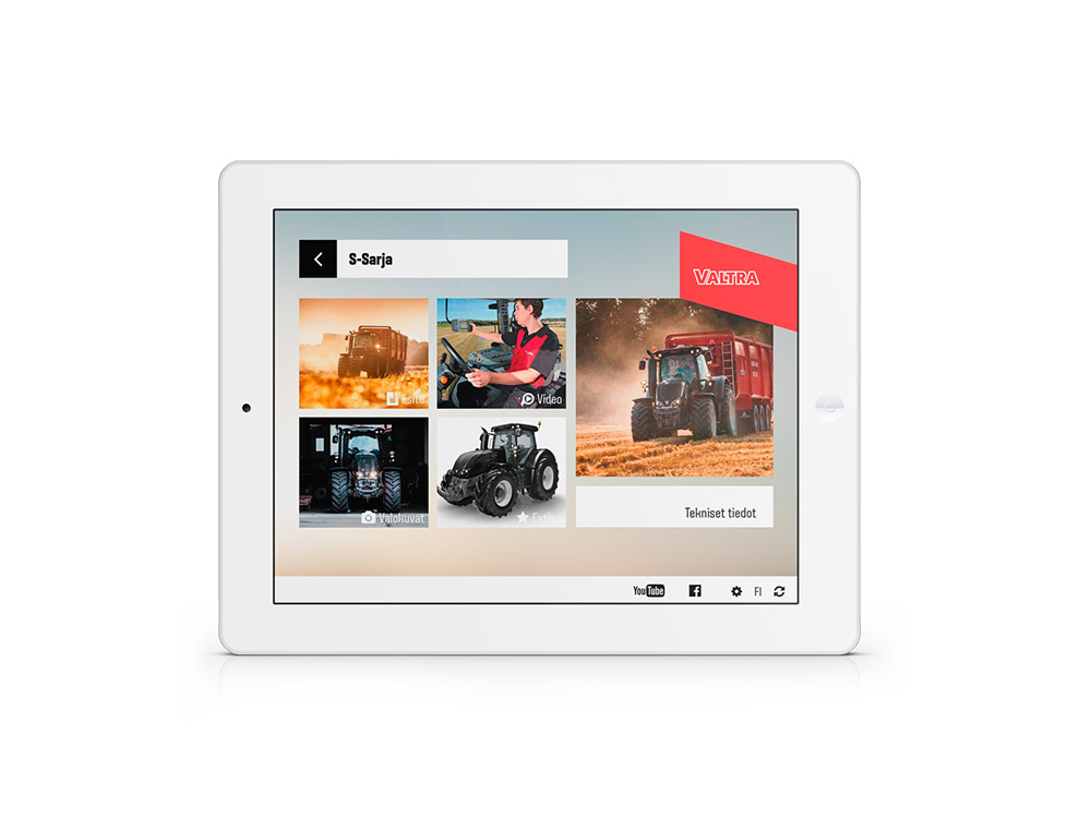 Valtralle räätälöity applikaatio iPadin näytöllä